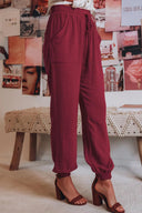 Women's Elastic Waist Casual Trousers