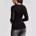 Chic Wrap Top with Romantic Lace Sleeves