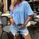 Chic Women's Short Sleeve Blouse