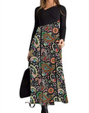 Boho-Inspired Midi Dress with Unique Patterns
