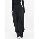 Chic Wide-Leg Palazzo Pants with Asymmetrical Design
