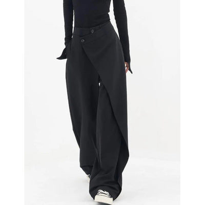 Chic Wide-Leg Palazzo Pants with Asymmetrical Design