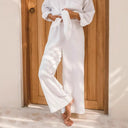 Stylish Wide-Leg Linen Trousers for Women