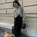 Chic Women’s Blouse with Ruffle Accents