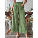 Stylish Palazzo Pants with Elastic Waist and Spacious Pockets