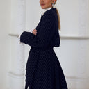 Asymmetrical Cut Women's Blazer Jacket with Belt