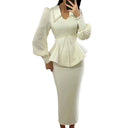 Chic Peplum Blouse with Romantic Accents for Women