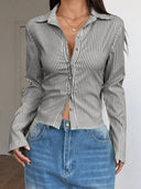 Sleek Striped Blouse for Women