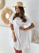 Chic Women's Summer Dress with Elastic Waist