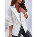 Chic Women's Double-Breasted Blazer with Stylish Lapels