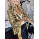 Stylish Sequin-Trimmed Blazer Jacket for Women