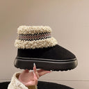 Chic Women's Plush Lined Slippers with Stylish Details