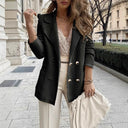 Chic Women's Structured Blazer with Classic Buttons