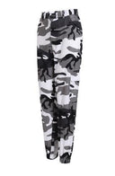 Stylish Women's Camouflage Cargo Pants with Elastic Waist