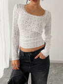 Romantic Women's Long-Sleeve Lace Top