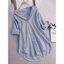 Chic Women's Striped Blouse Shirt