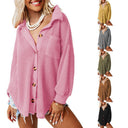 Textured Women's Long Sleeve Blouse for Effortless Style