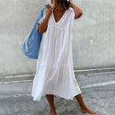 Floral V-Neck Maxi Dress for Women