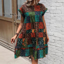 Chic Women's Patchwork Dress for Effortless Style