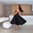 Strapless A-Line Cocktail Dress with Flared Skirt