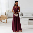 Chic V-Neck Long Dress for Women