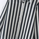 Chic Stripe Blouse with Classic Collar for Women