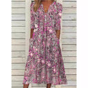 Chic Floral Midi Dress with Hidden Pockets