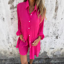 Chic Women's Blouse and Shorts Ensemble