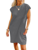 Chic Textured Loose Summer Dress for Women