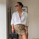 Sequin Mini Kilt for Women - Chic Style