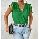 Chic Women's Wrap Top with Stylish Ties