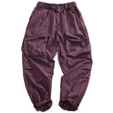 Women's Cargo Pants with Elastic Waist and Multi-Pocket Design