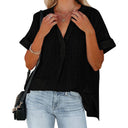 Chic Women's Blouse with Rolled Sleeves