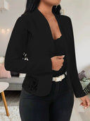 Chic Ladies' Blazer Jacket with Lace Detail