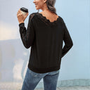 Round Neck Lace Detail Women's Top