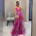 Chiffon Evening Dress with Graceful Wrap Design