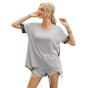 Trendy Animal Print T-Shirt with Asymmetrical Hem
