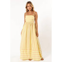 Chic Women's Striped Maxi Dress with Elastic Waist