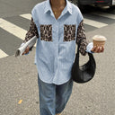 Trendy Women's Patterned Blouse with Pockets