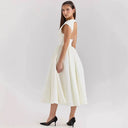 Chic A-Line Cocktail Dress with Waterfall Neckline