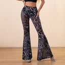Trendy Women's Flared Leggings in Transparent Snake Print