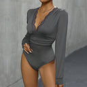 Women's Lace Trim Bodysuit with Flattering Design