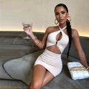 Chic Women's Cut-Out Halter Neck Dress
