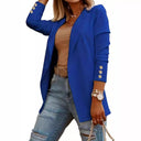 Chic Women's Blazer with Glamorous Buttons