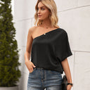 Women's Asymmetrical Blouse - Chic Design for Everyday Wear