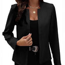 Chic Women's Blazer with Contemporary Design and Button Accents