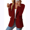 Chic Women's Blazer with Pocket Design