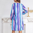 Chic Striped Women's Dress with Pockets