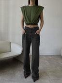 Chic High-Waisted Wide Leg Jeans for Women