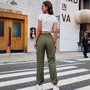 Women’s Cargo Pants with Stretch Waistband and Utility Pockets